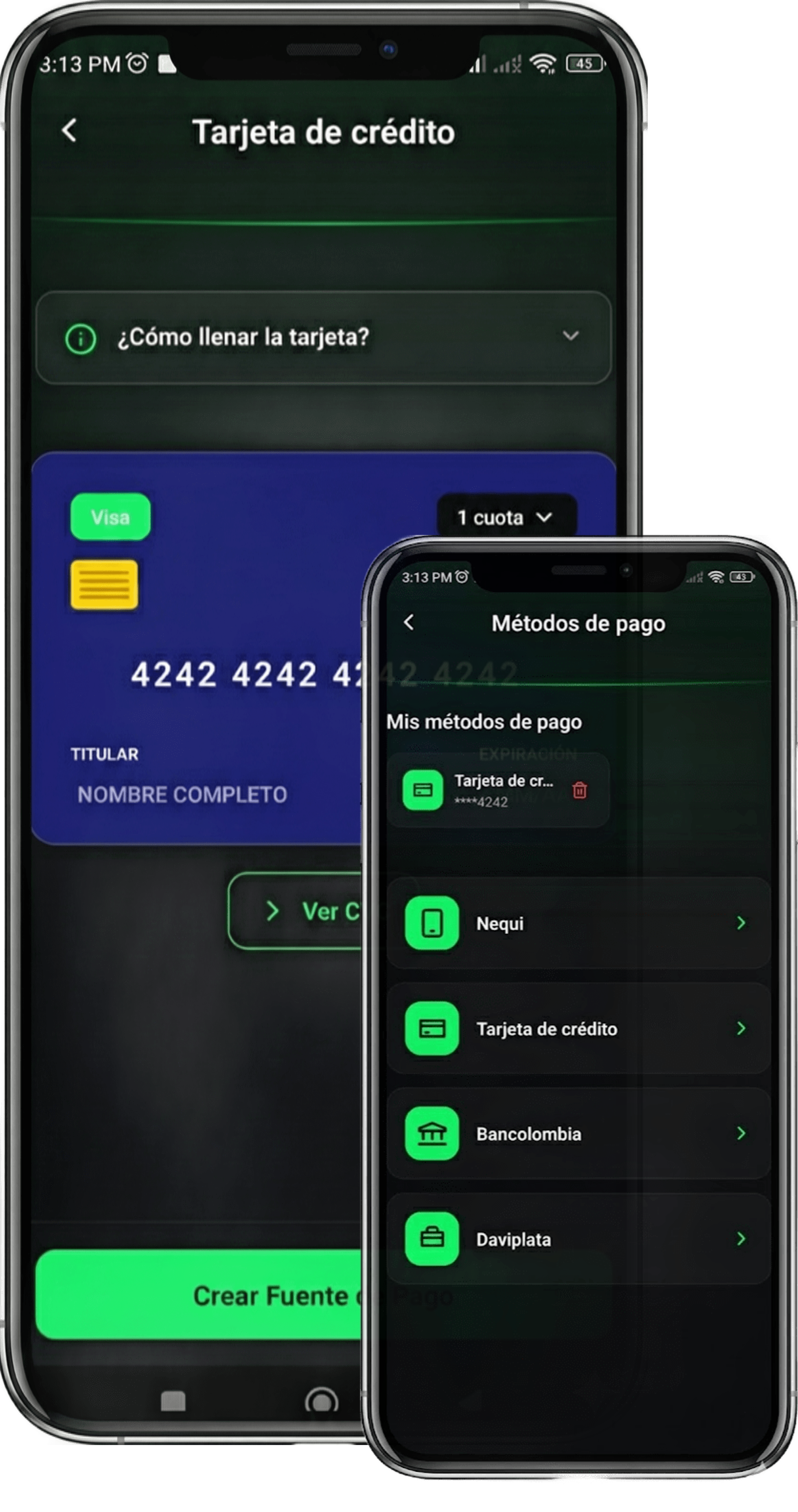 Administra tus métodos de pago fácilmente